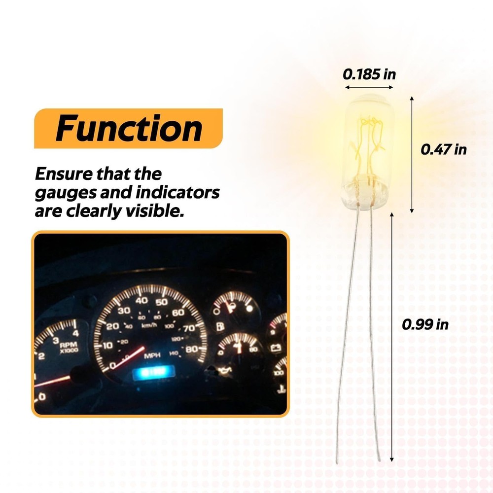 FUCSH 20PCS 4.7mm Instrument Cluster Gauge Panel Dashboard Back light