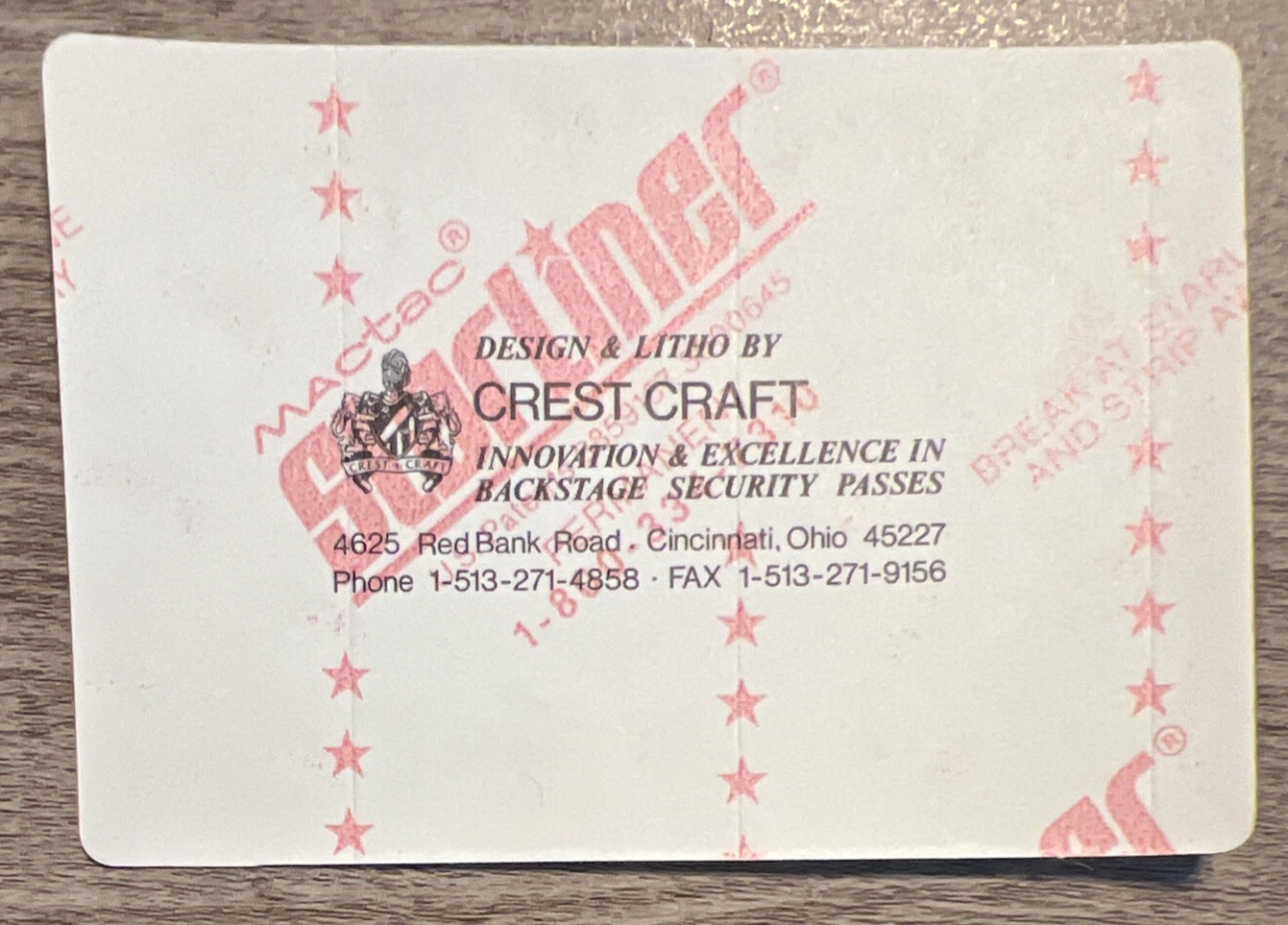 Grateful Dead * *RARE* * 6/24/1994 UNLV Las Vegas Backstage Pass - Reonegro Art