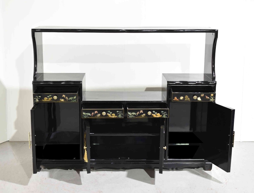 Mid Century Chinoiserie Sideboard Media Unit