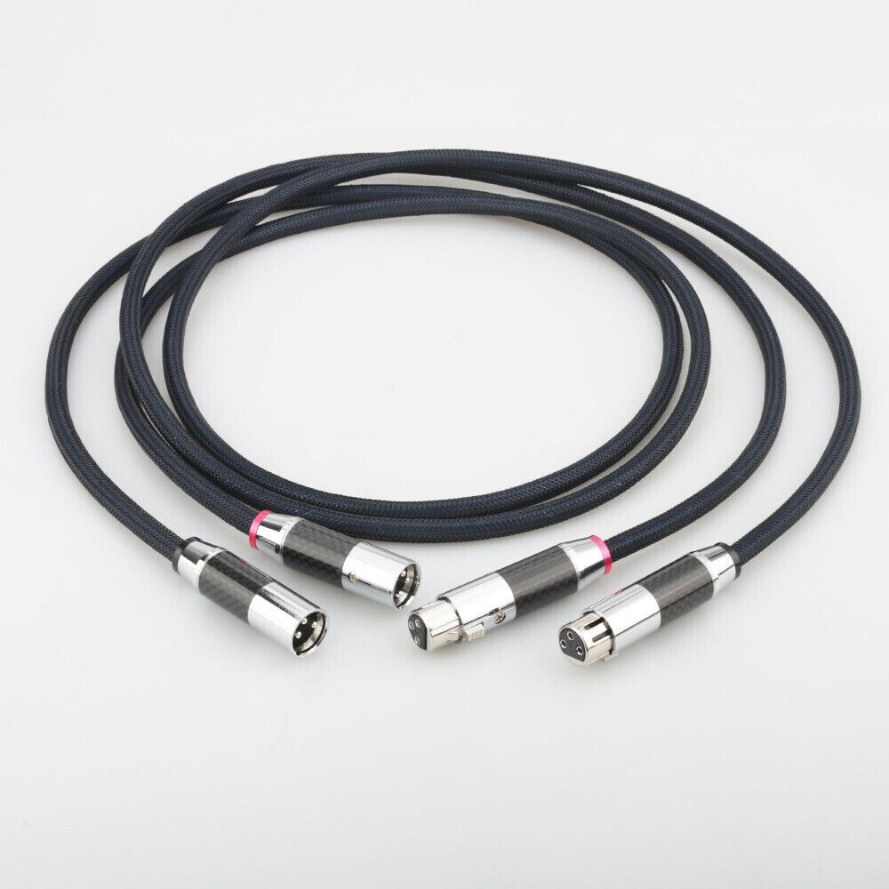 1pair High End OCC Silver Plated Conductor HIFI Interconnect Balanced XLR Cable