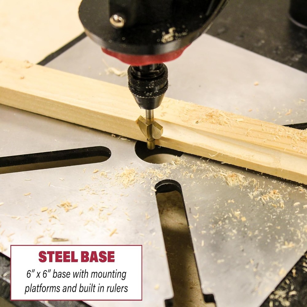 1097 ToolStand - Variable Speed Drill Press Stand, Compatible with Dremel, Black