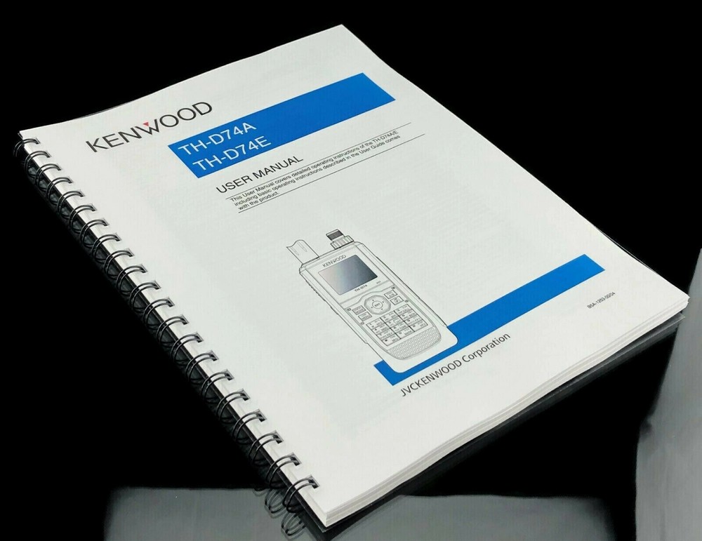 Kenwood TH-D74A TH-D74E Operating Manual Instructions Guide Coil Bound