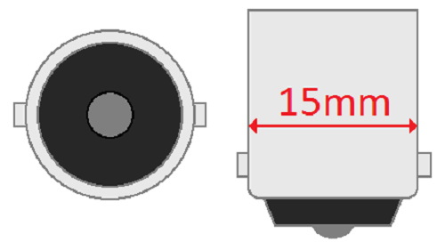 Bayonet Bulb Socket, BA15s base (1141, 1156, etc.), 2-hole Flange (orthagonal)