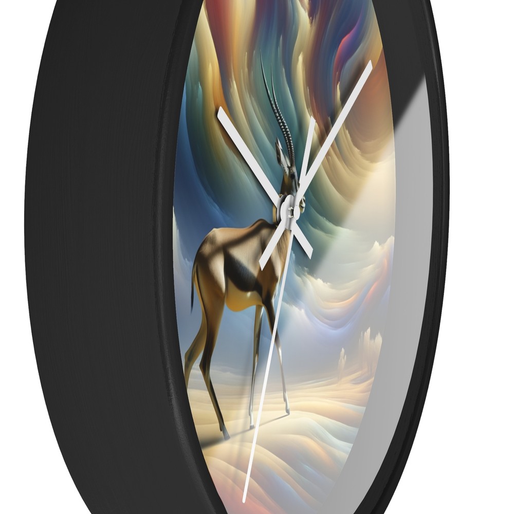 Home Decor Wall Clock Surreal Antelope in Dreamscape
