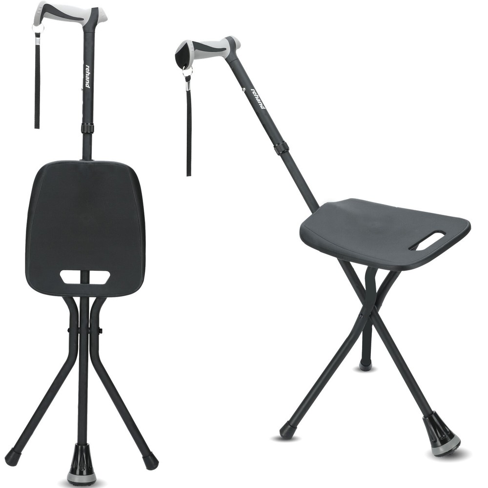Walking Cane with Seat,Lightweight Foldable, Adjustable, Collapsible for Adults