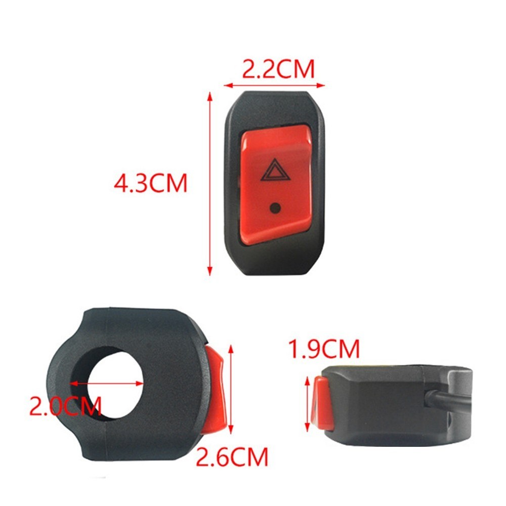 Motorcycle Hazard Light Switch for Dirt Bikes and ATVs with Simple Install