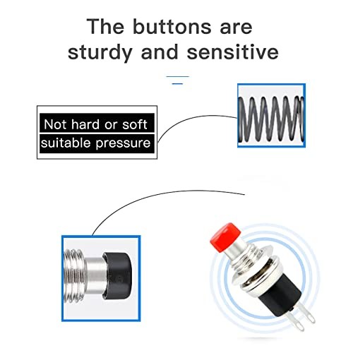 7Mm Mini Round Momentary Small Tactile Threaded Normally Open Push Buttons