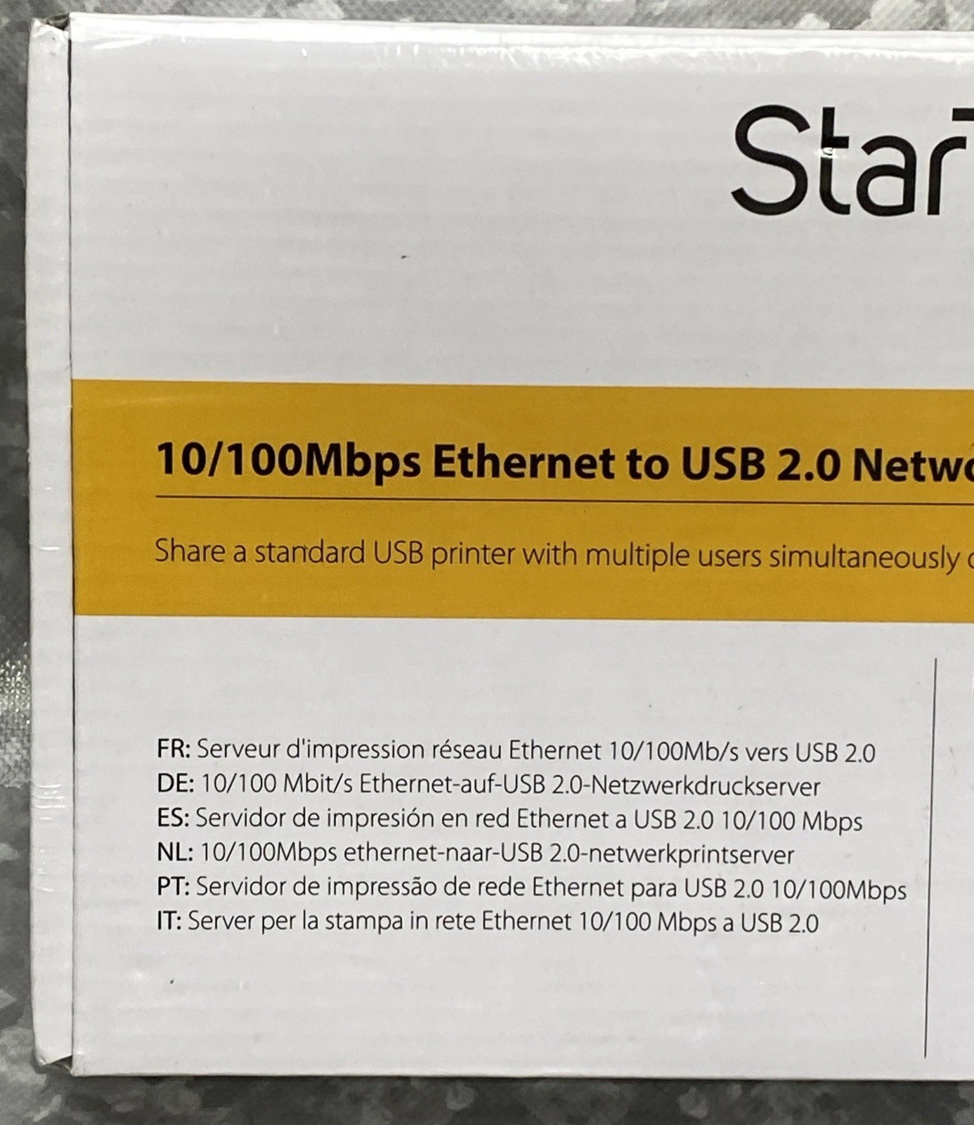 StarTech Network LPR Print Server 10/100Mbps Ethernet to USB 2.0 #PM1115U2 New