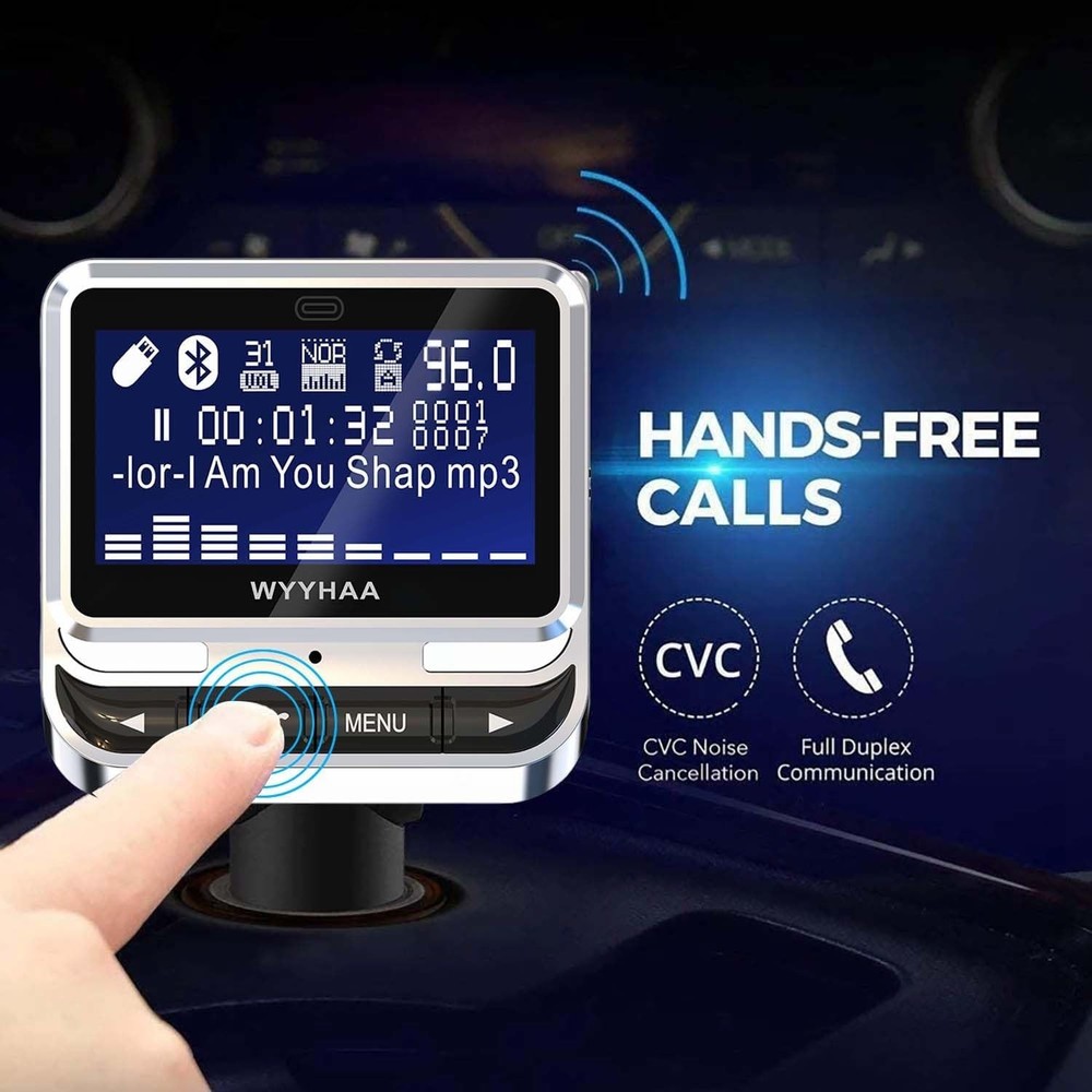 Bluetooth Car FM Transmitter, Handsfree Kit, Remote Control