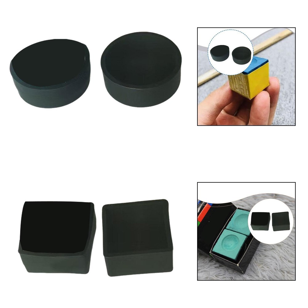 Billiard Chalk Tip Storage Box Accessories Round Protector with Lid Container