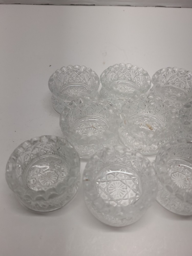 Vintage L E Smith (16) Open Salts, Salt Cellars Glass