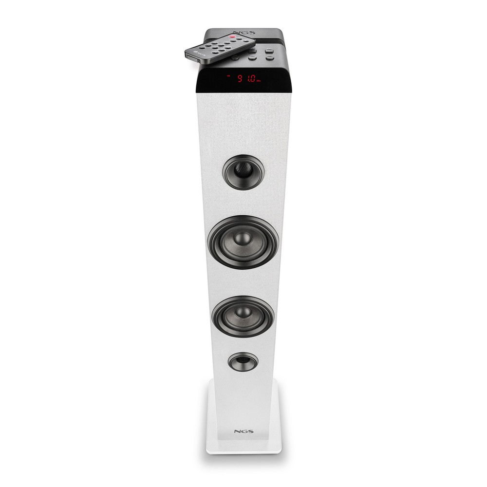 NGS Sky Charm PRO 50W Wireless Multi Pairing BT Tower Speaker, White
