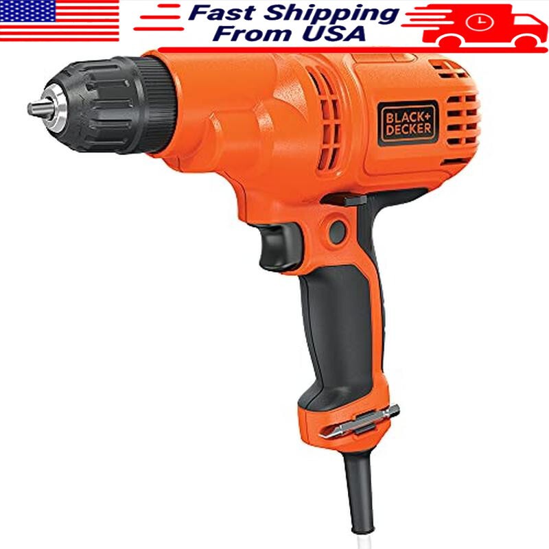 Powerful Corded Drill 5.5Amp Variable Speed Compact Bit Storage Electric Tool US
