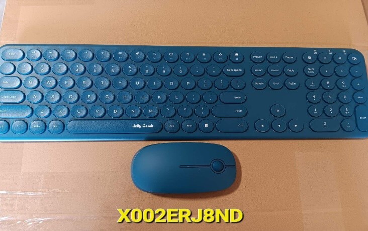 Wireless USB Keyboard with Mouse Combo Mice Set -Deep Blue