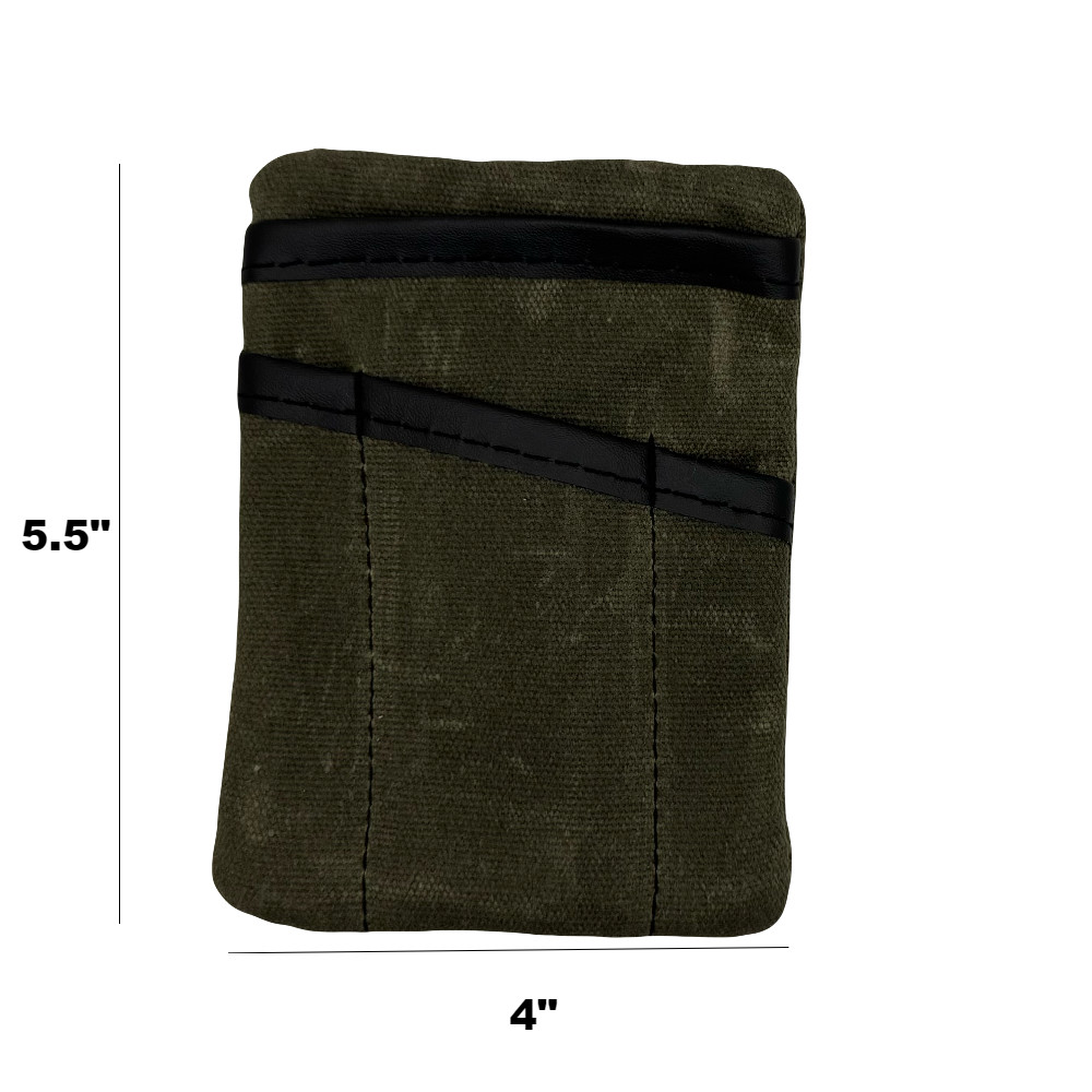 Waxed Canvas Pocket EDC Organizer - Forest Green