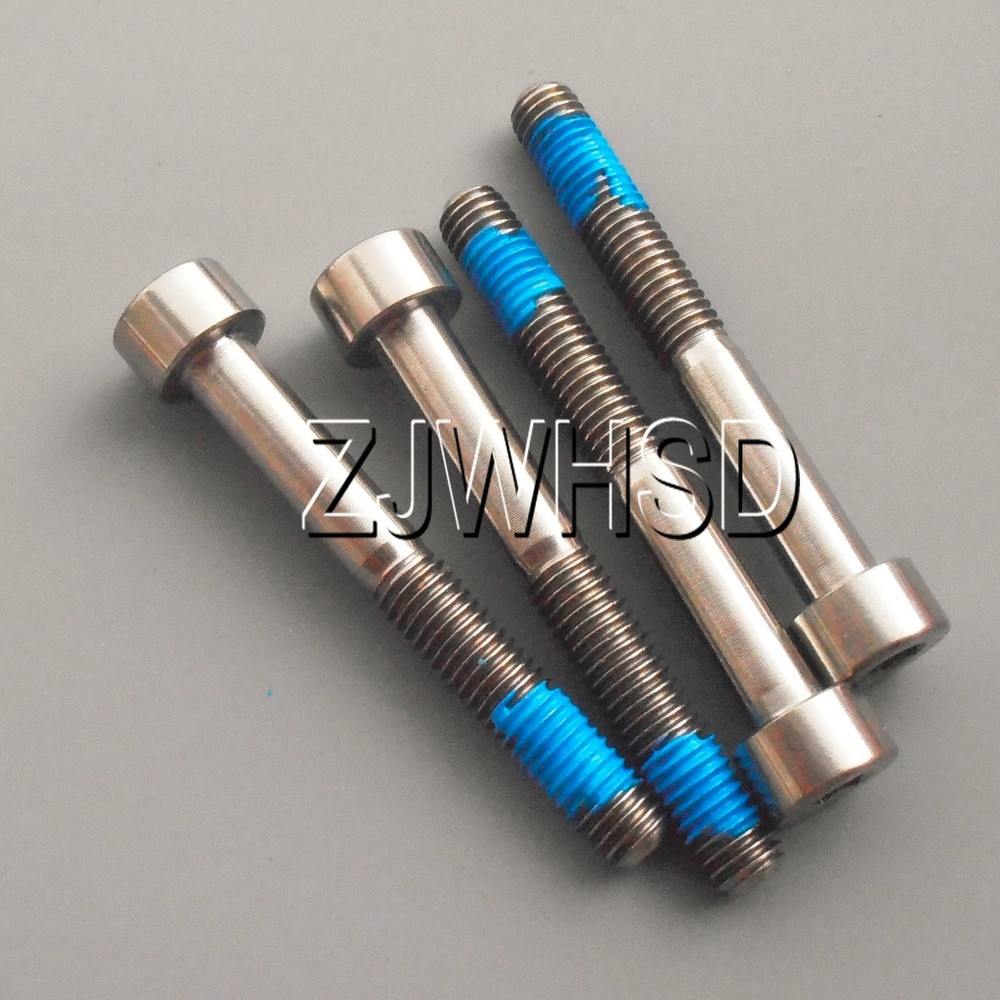 4pcs M5 x 40 Titanium Ti Screw Bolt Allen Hex Socket Cap Head with ThreadLocker