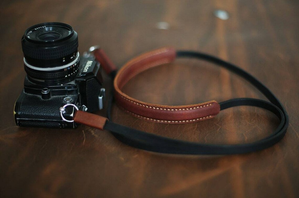 Handmade leather reduce pressure camera strap thicken shoulder widened windmup
