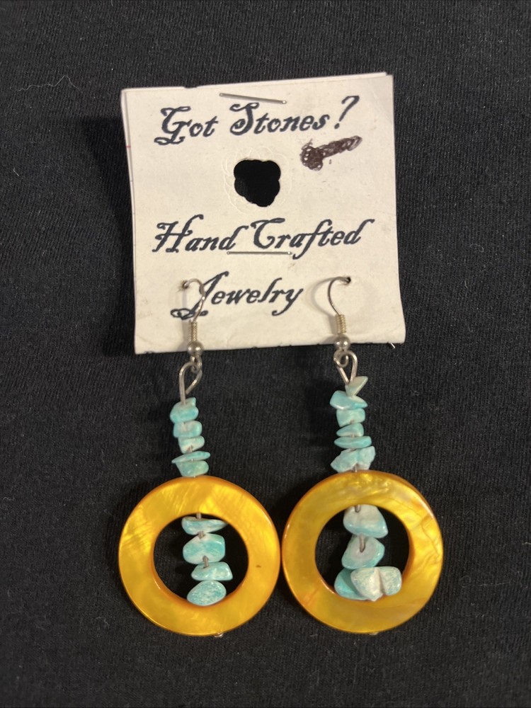 torquouse chandalier earrings stone