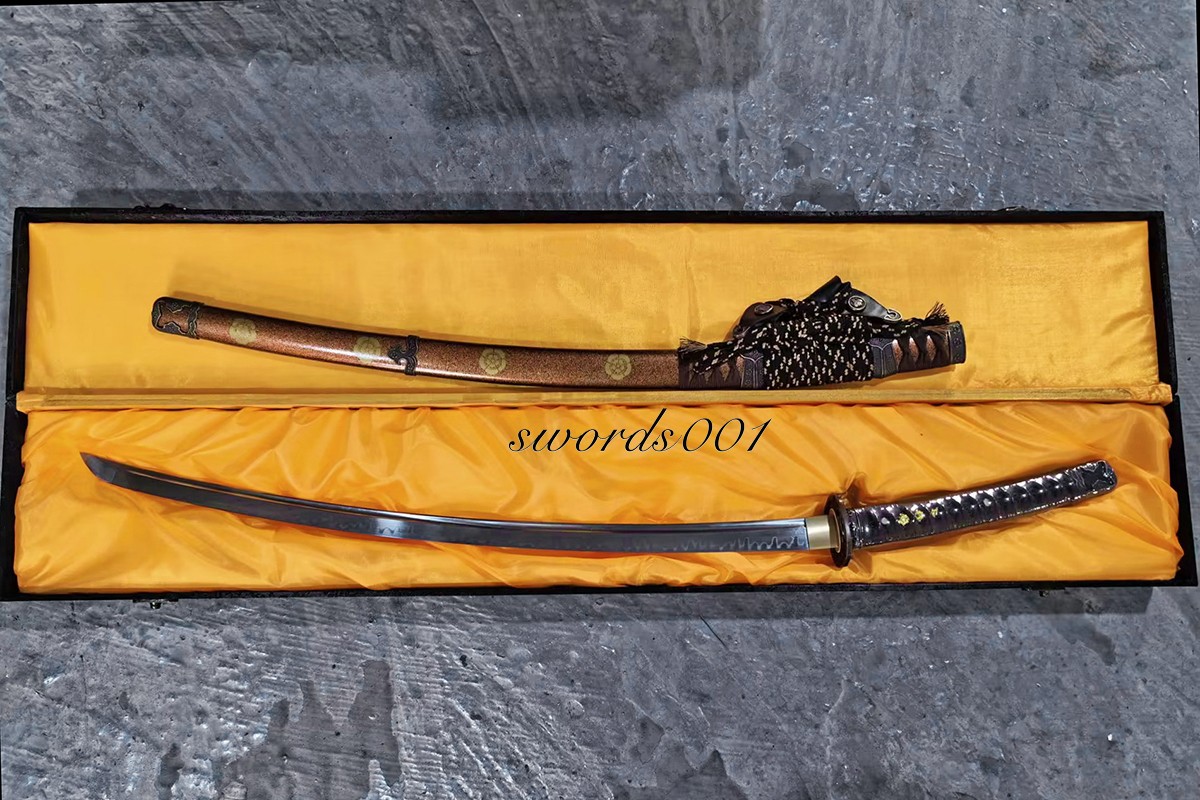 41'' Handmade Japanese Authentic Tachi Sword T10 Steel Clay Tempered Katana