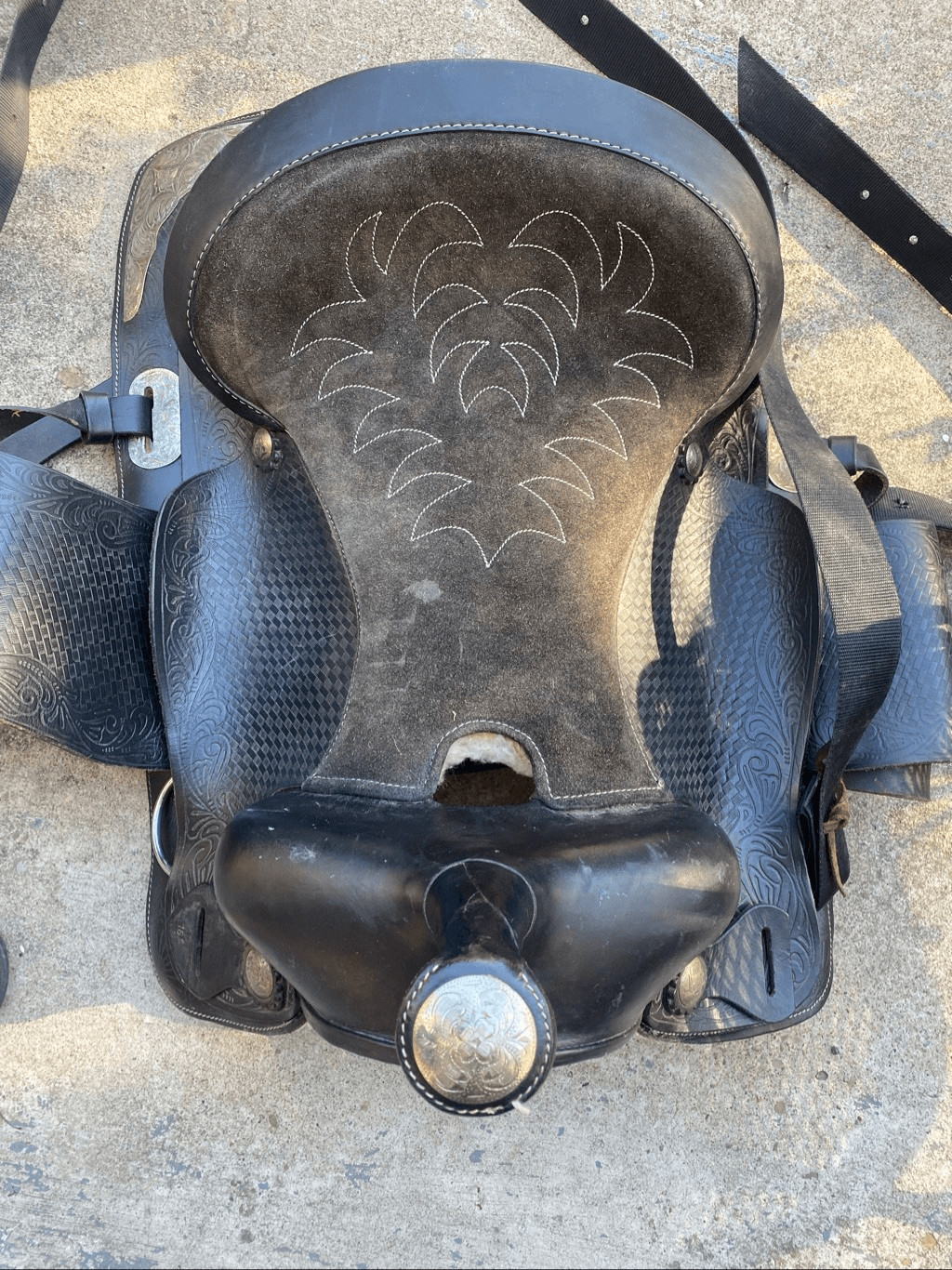 Vintage B Bar B Saddlery Western Horse 16” Saddle Black