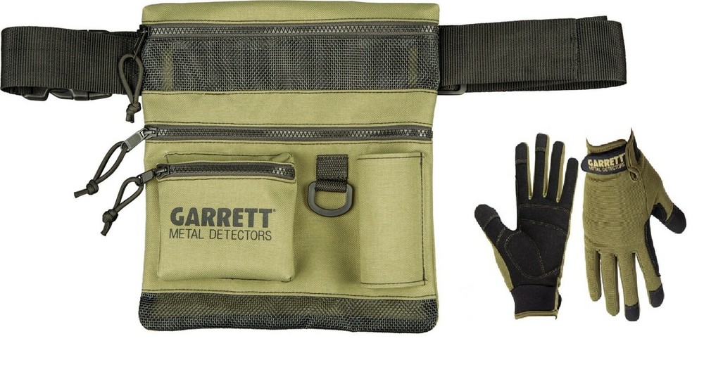 GARRETT ALL TERRAIN METAL DETECTOR DIG POUCH & LARGE GLOVES