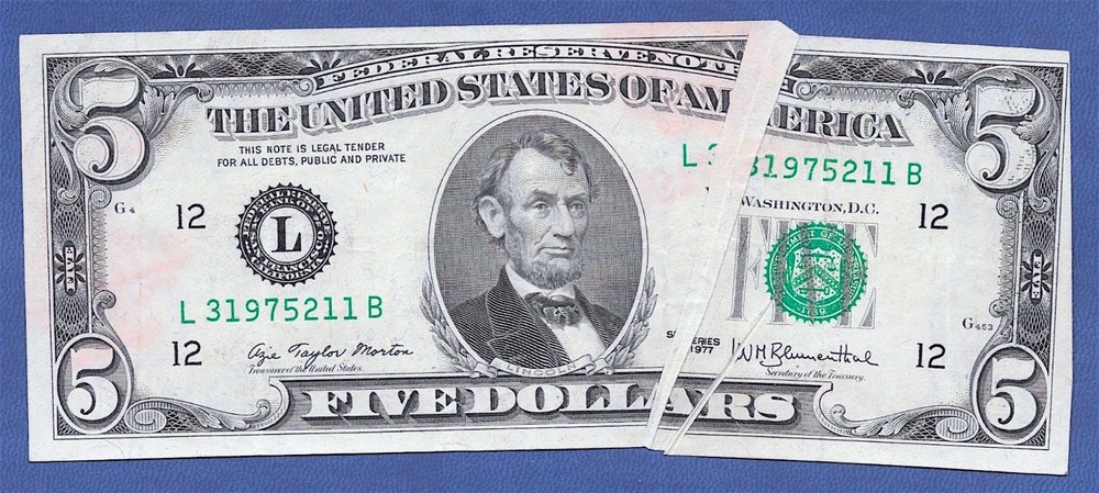 1977  $5   ERROR   ♚♚LARGE GUTTER FOLD♚♚   AU++