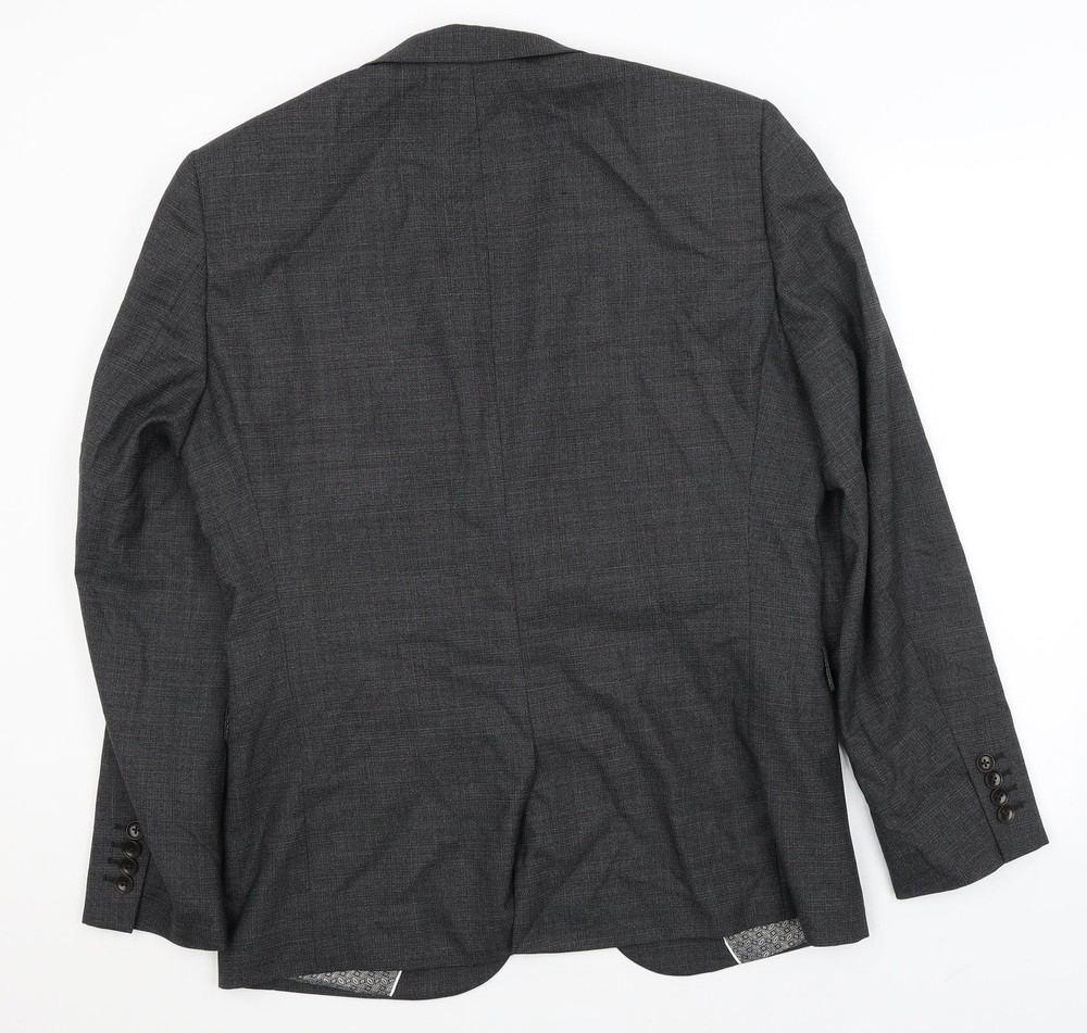 NEXT Mens Grey Wool Blend Blazer Size L