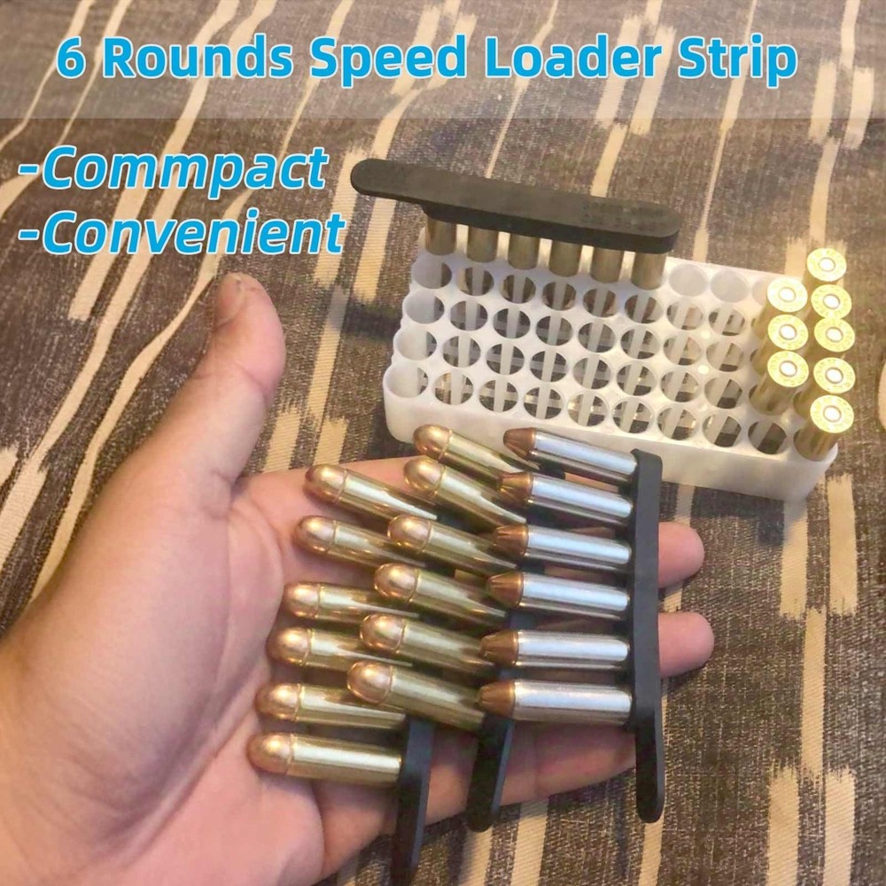 6 Pack Magsaddle Speed Strips for .38 .357, 6 Rounds Speed Strip