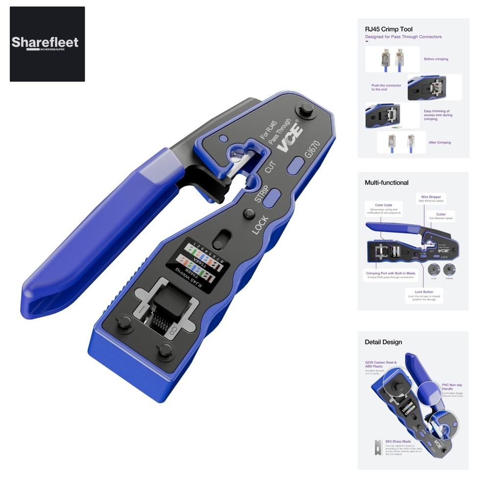 Professional Network Tool RJ45 Crimping Tool Network Cable Pliers