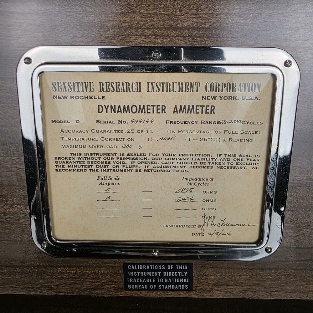 Sensitive Research Dynamometer Ammeter Model D, Collectors Peace