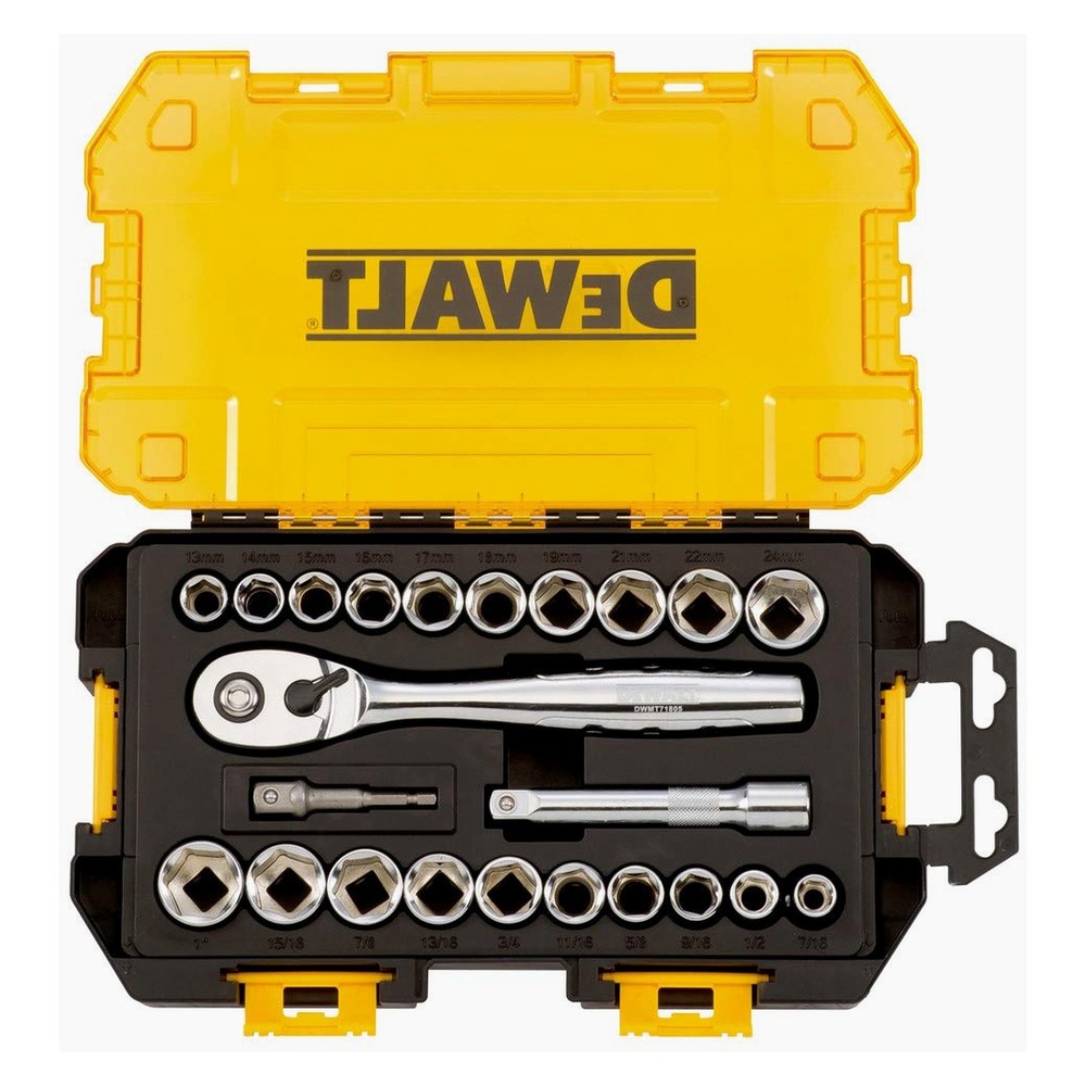 DEWALT DWMT73813 Socket Set 23-Piece 1/2" Drive Tools