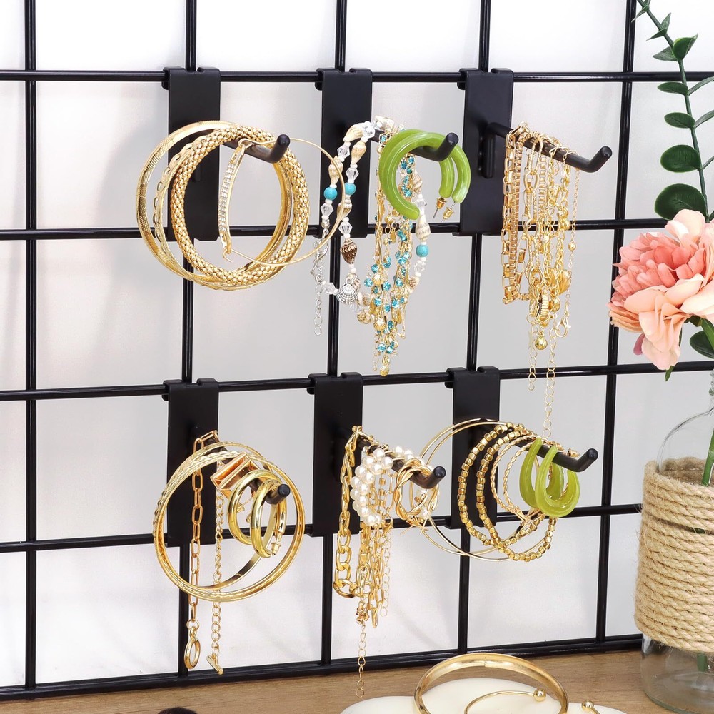 60 Pcs Gridwall Hooks 6 Inch Grid Wall Hook Display for Gridwall Panels 20 Lb...