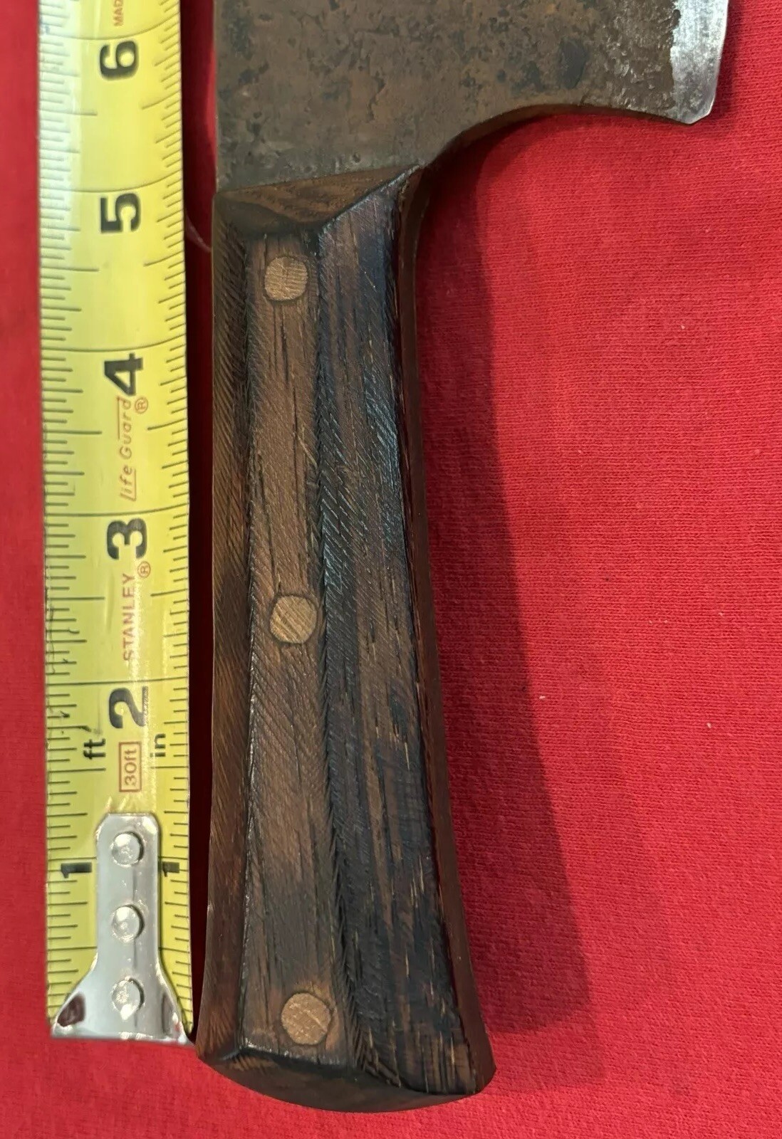 J.B. CUSTOM HANDMADE CLEAVER FROM A 1969 CAMARO LEAF SPRING - VINTAGE EXCELLENT