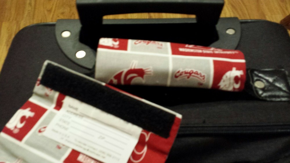 WASHINGTON STATE COUGARS LUGGAGE ID HANDLE WRAP TAG
