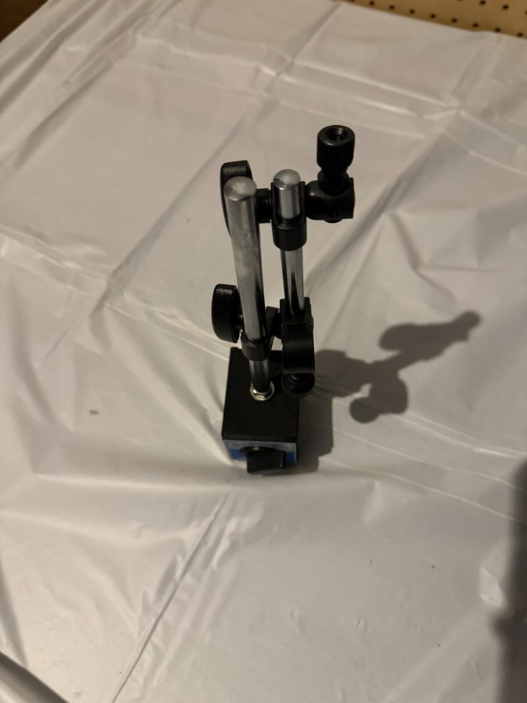 Universal Magnetic Base Holder 132lbs Force & 1" Dial Indicator White Face