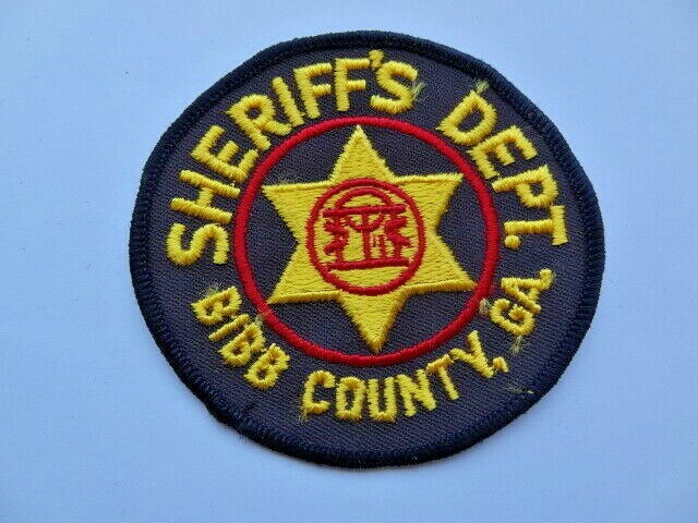 Bibb County GA Sheriff's Dept Star Cheese Cloth Patch Used & Obsolete