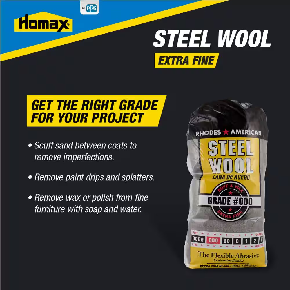Extra Fine Grit Steel Wool (12-Pad)