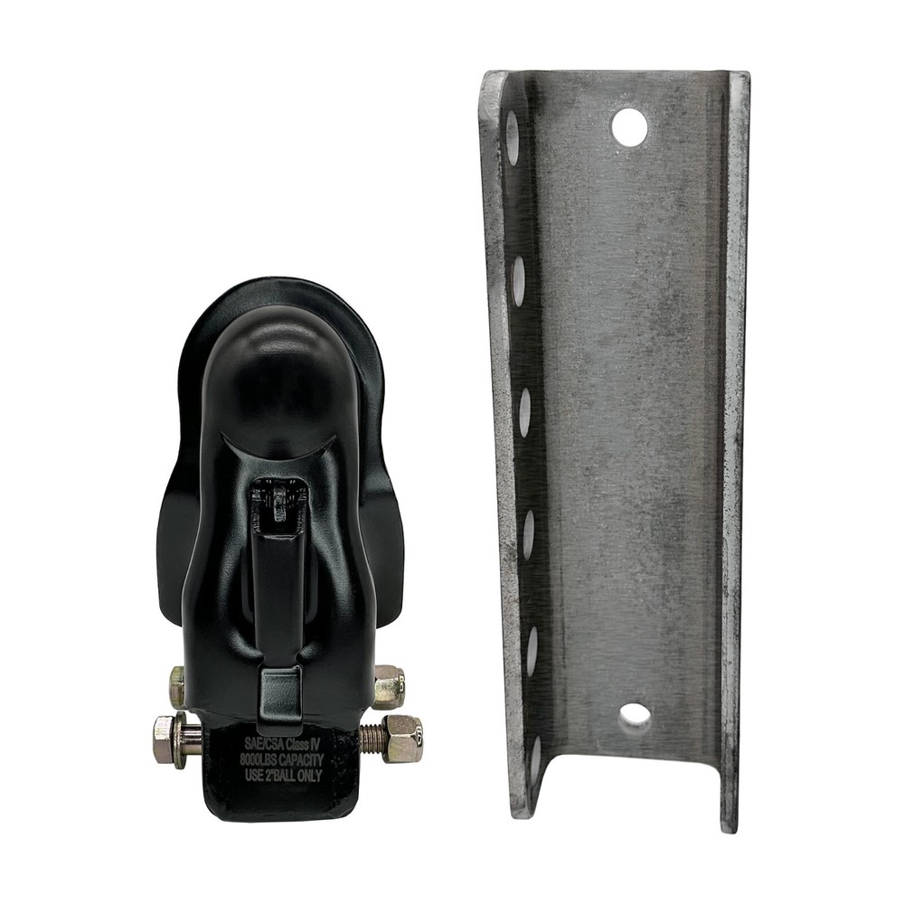 Adjustable Trailer Coupler with 5-Position Channel Bracket, 2" - 8,000 lbs