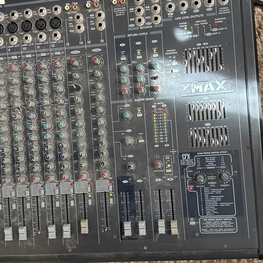 Yorkville Powermax 2150 Watts Mixing Console UNTESTED