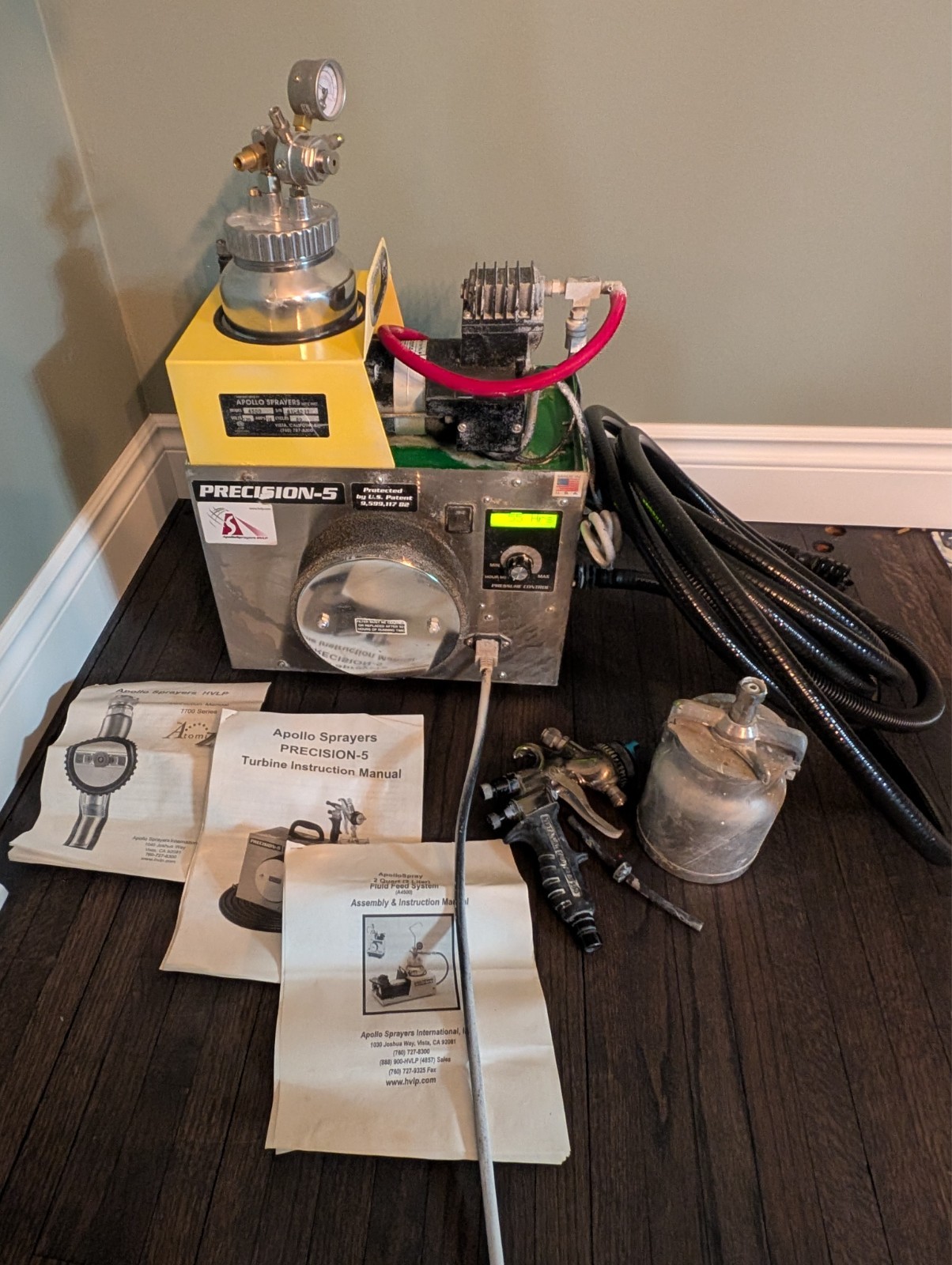 Apollo HVLP Precision 5 paint sprayer with all parts