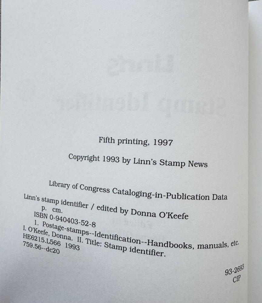 Linns Stamp Identifier 1997 5th Printing Guide World Stamp Identification
