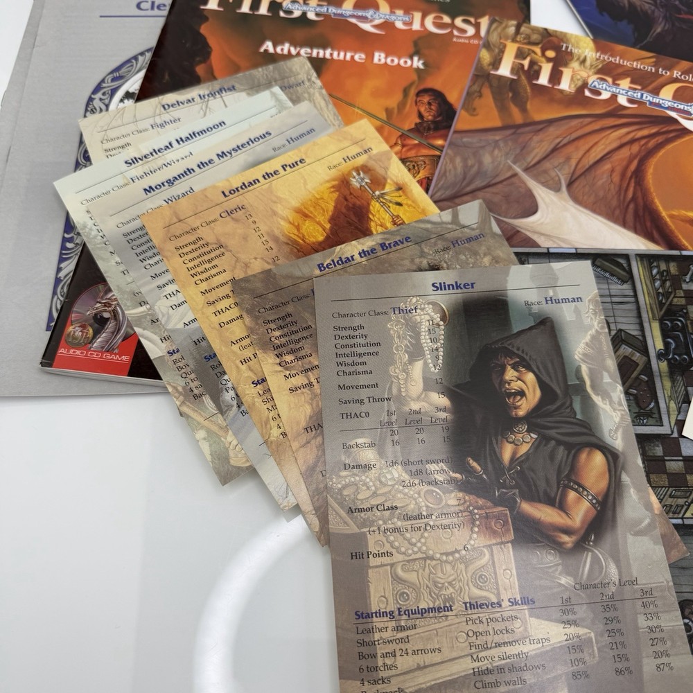 Advanced Dungeons and Dragons 2nd Edition 1994 First Quest - Incomplete