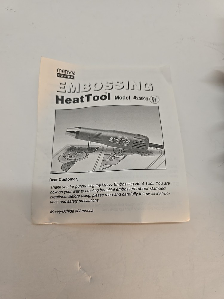 Marvy Uchida Embossing Heat Tool Model 2000 II Rubber Stamp Embossing
