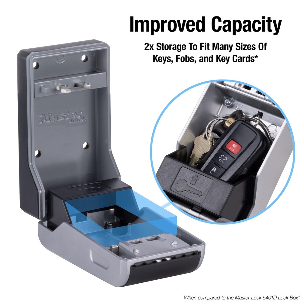 Master Lock 5481EC High Capacity Wall Mount Key Lock Box, Combination Dial