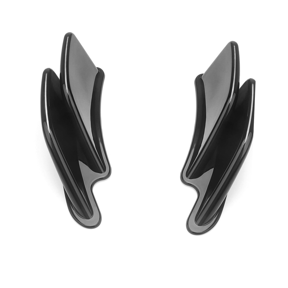 Vivid Black Motorcycle Rear Tail Fairing Wing Decos Spoiler Wings