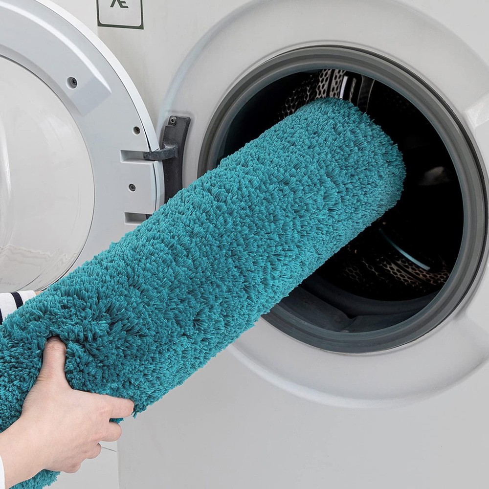 MIULEE Teal Bathroom Rugs, Soft Absorbent 1'8" x 2'6" (Rectangular),