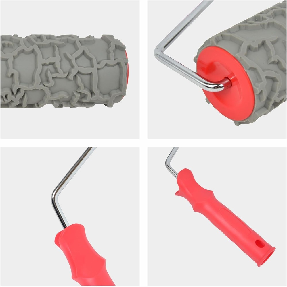10'' Patterned Paint Roller for Wall Decoration Classic Brick Embossing Texture