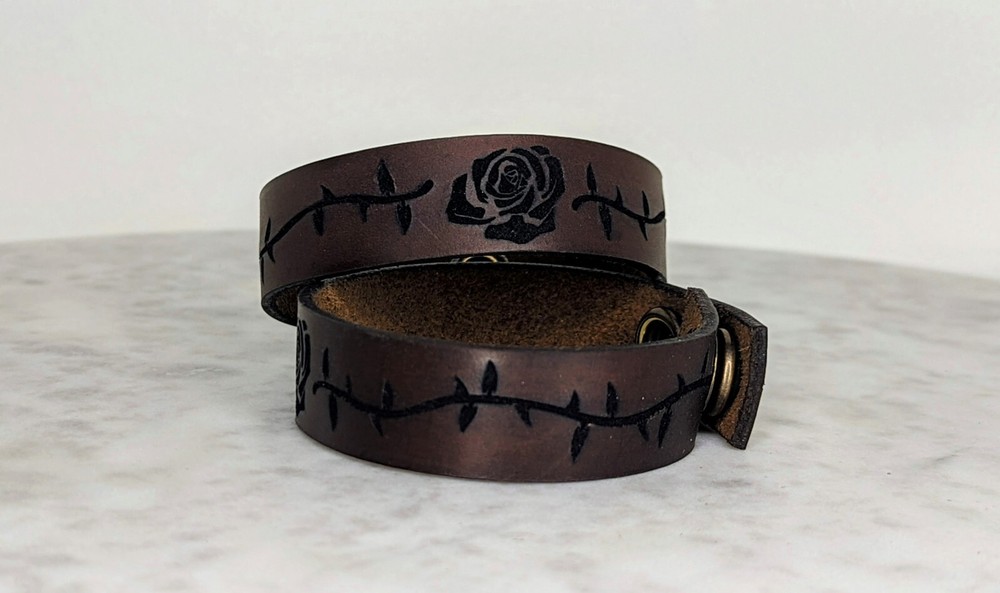 Rose Leather Bracelet