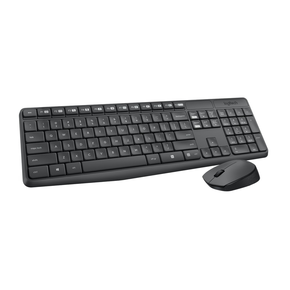 Logitech - MK235 Wireless Keyboard and Optical Mouse Bundle for PC - Black