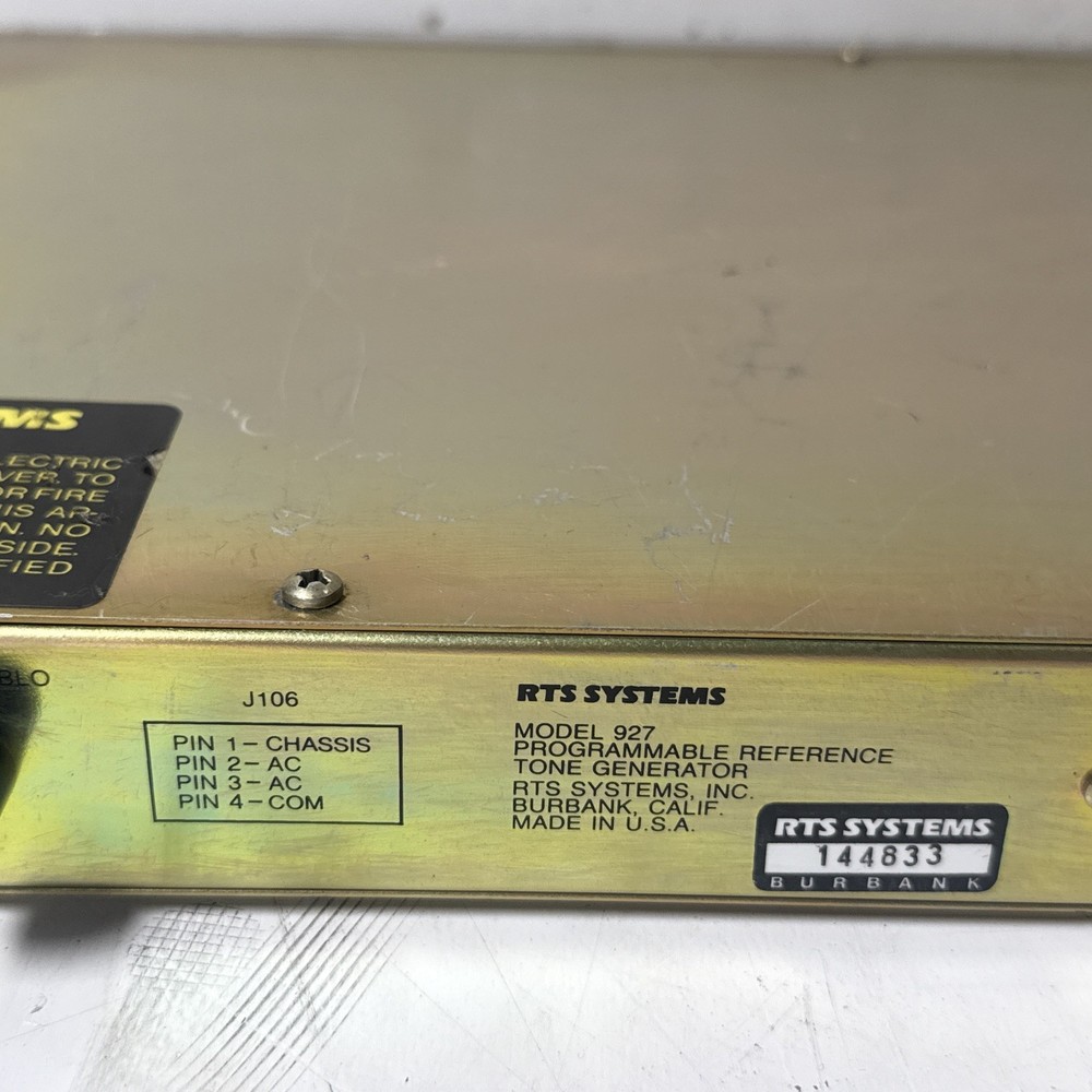 RTS SYSTEM Telex Tone generator MODEL 927